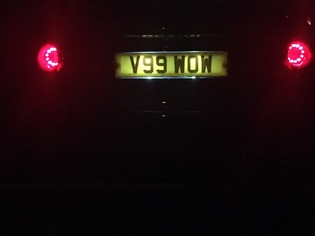 cerbera rear number plate light after