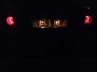 cerbera rear number plate light before