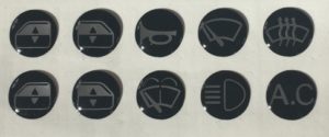 tvr cerbera steering wheel button decals