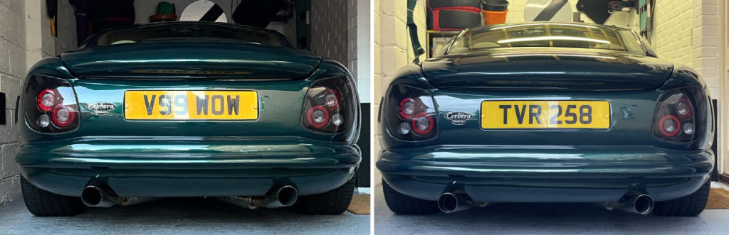 ACT cerbera exhaust alignment before and after
