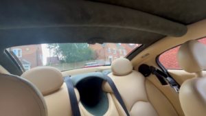 Alcantara covered roll bar