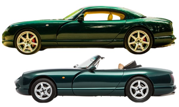 TVR cerbera and chimaera to scale