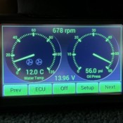ECU display main dials screen 1