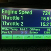 ECU display screen 2