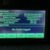 ECU display screen 4 - fault codes display