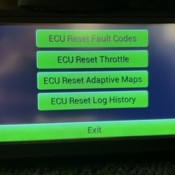 ECU display screen 5 - reset options
