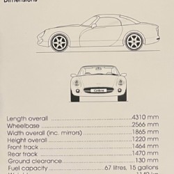 TVR Cerbera dimensions