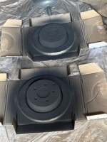 Rear brake disc 304mm - painted black