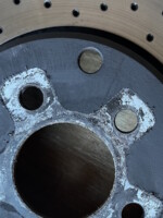 old painted brake disc