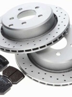 silver brake discs